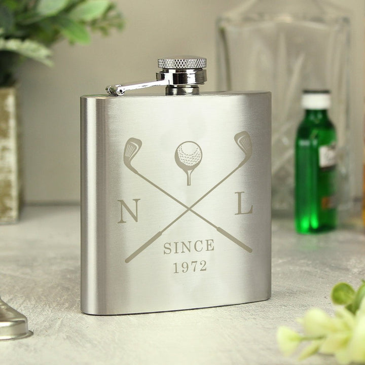 Personalised Golf Hip Flask - Father's Day gift