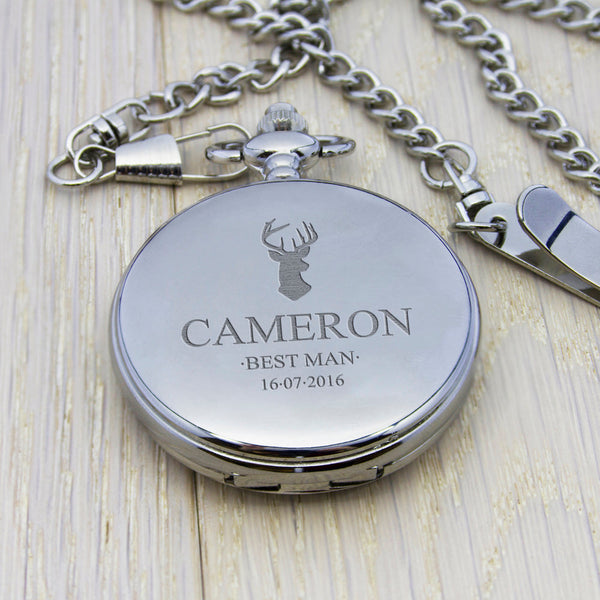 Personalised Groomsman Icon Collection Pocket Watch