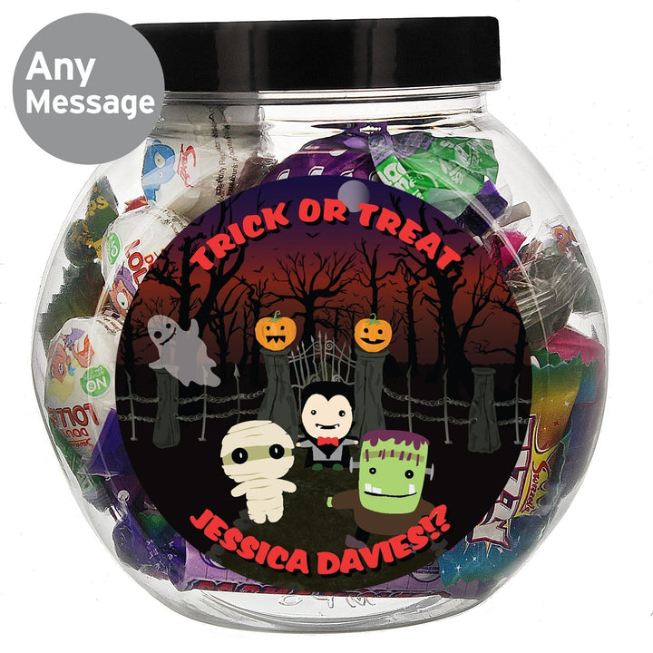 Personalised Halloween Sweet Jar