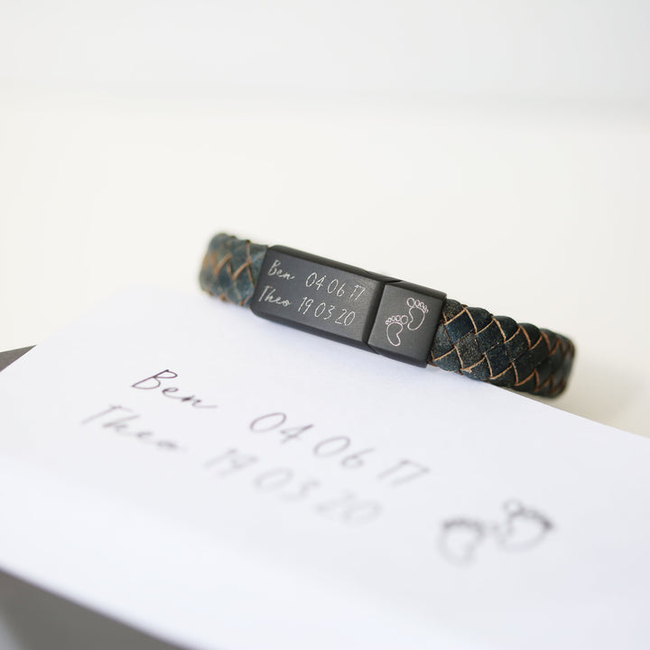 Personalised Handwriting Engraved Antique Style Bracelet - Iron