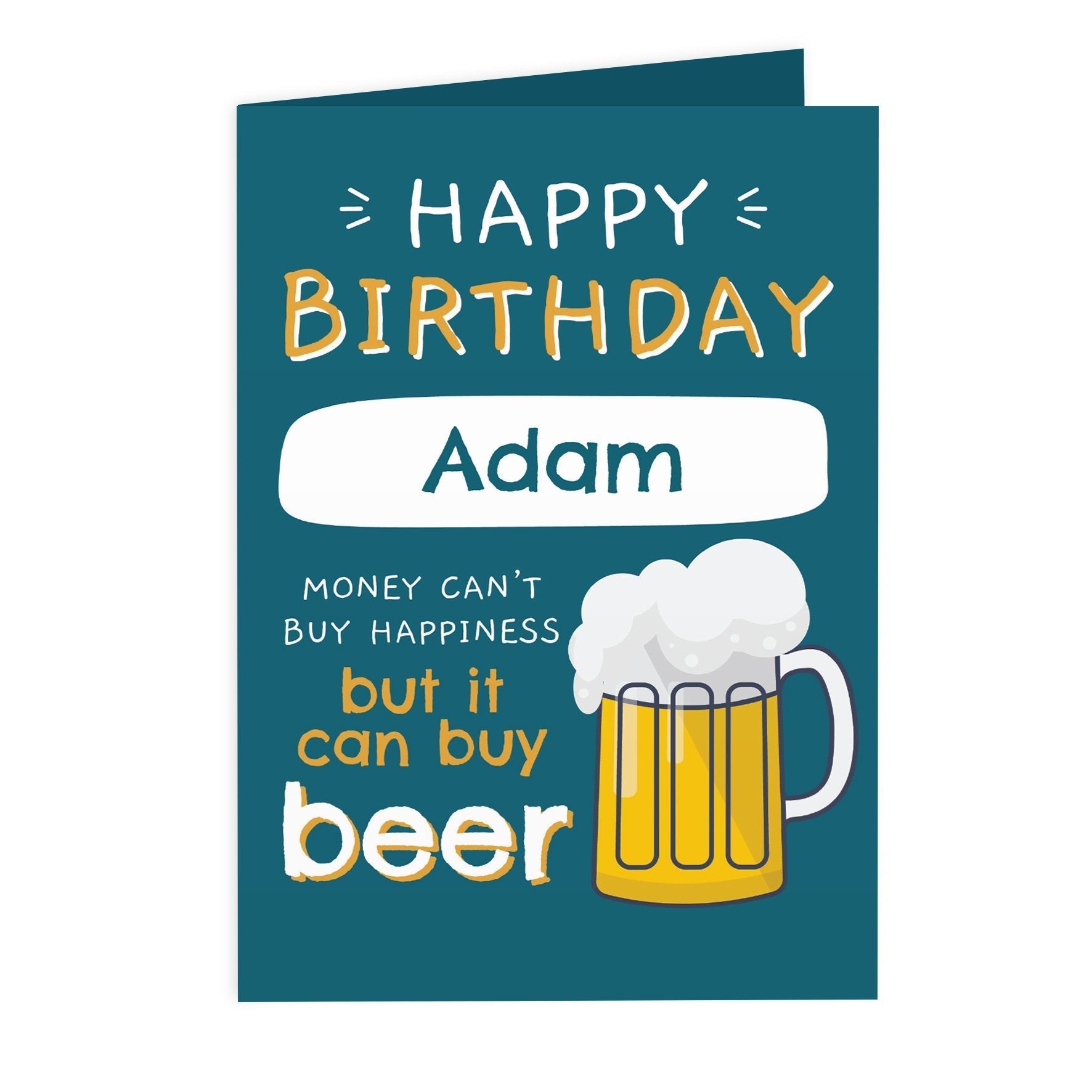Personalised Happy Birthday Beer Card