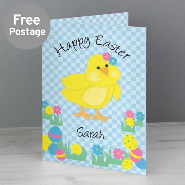 Personalised Happy Easter Chick Card