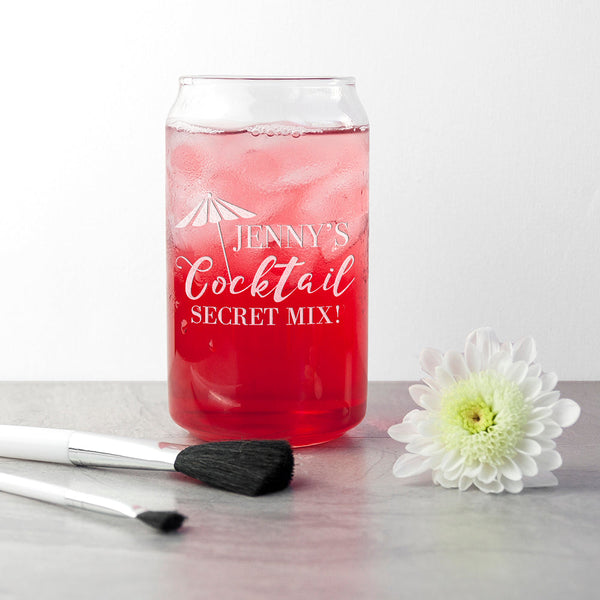 Personalised Happy Hour Can Glass
