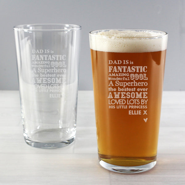 Personalised He is...Pint Glass