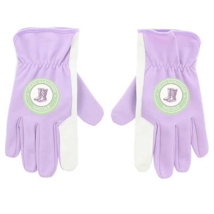 Personalised Head Gardener Medium Fushia Gardening Gloves
