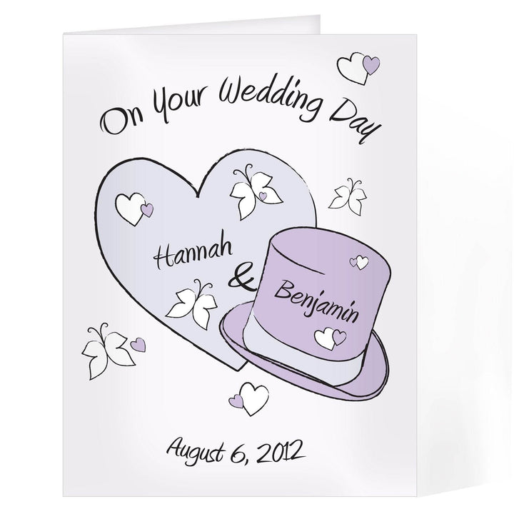 Personalised Heart And Hat Card Butterfly