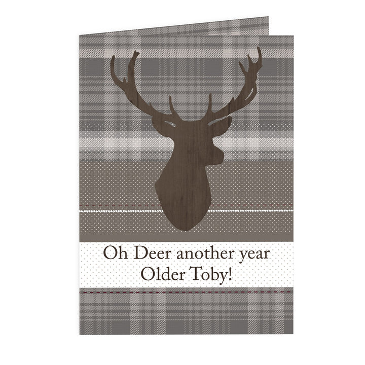 Personalised Highland Stag Card