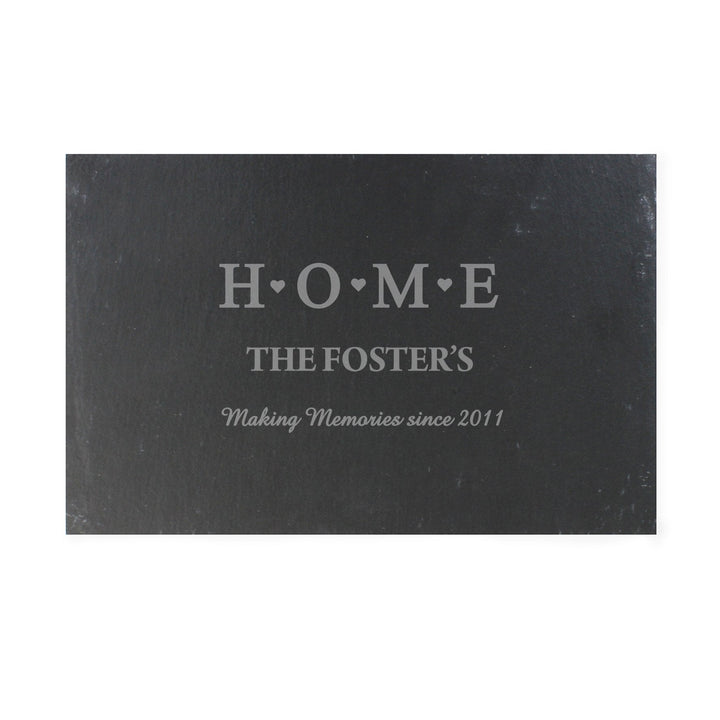 Personalised HOME Slate Rectangle Placemat