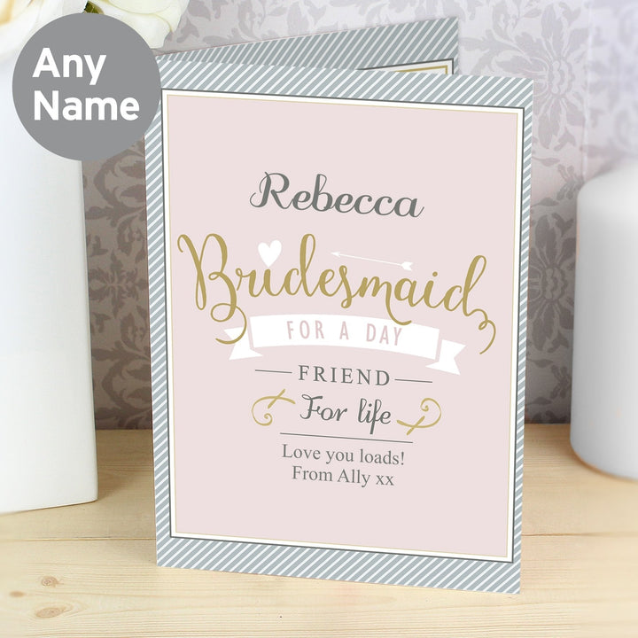 Personalised I Am Glad... Bridesmaid Card