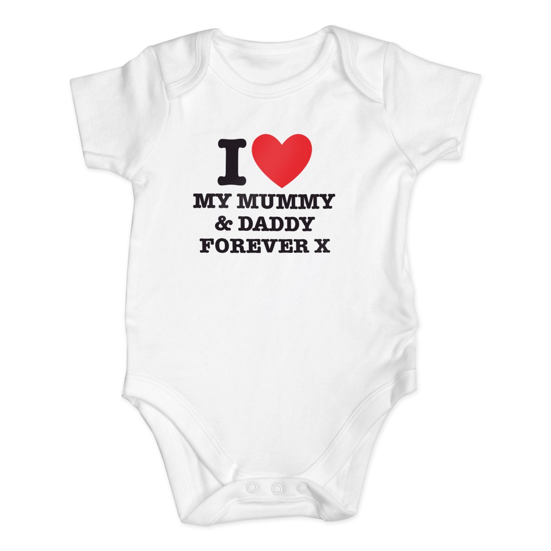 Personalised I HEART 0-3 Months Baby Vest