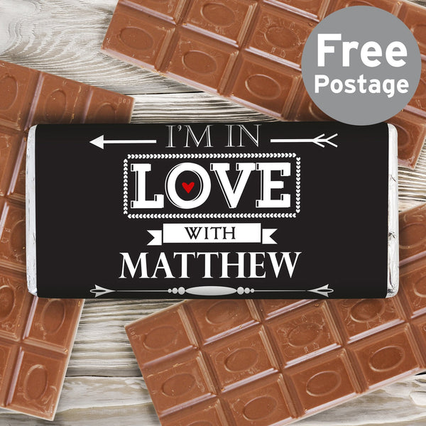 Personalised In Love With Milk Chocolate Bar