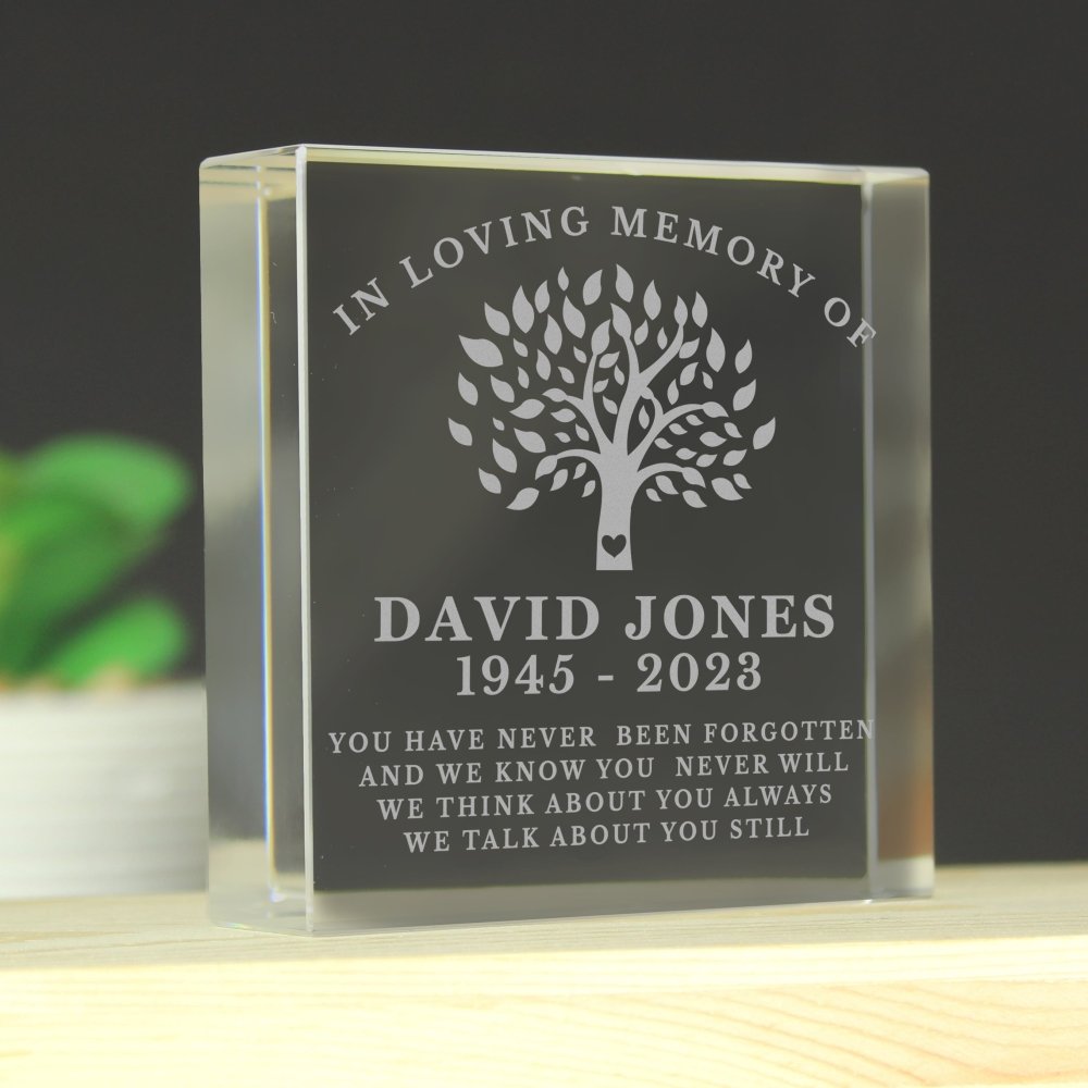 Buy Personalised In Loving Memory Family Tree Crystal Token from £12.49 ...