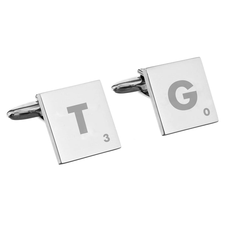 Personalised Initials and Age Square Cufflinks