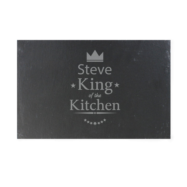 Personalised King of the Kitchen Slate Placemat