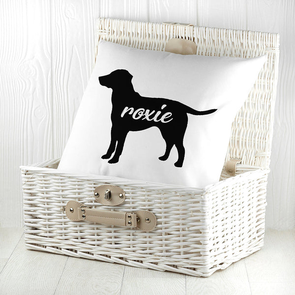 Personalised Labrador Silhouette Cushion Cover