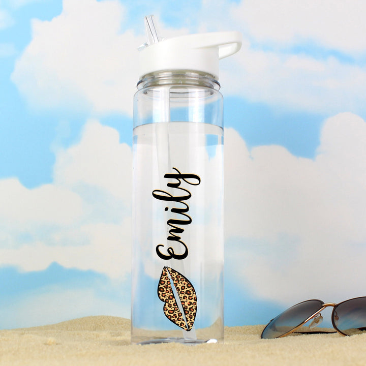 Personalised Lepoard Lips Island Water Bottle