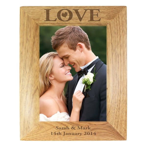 Personalised Love 5x7 Wooden Photo Frame