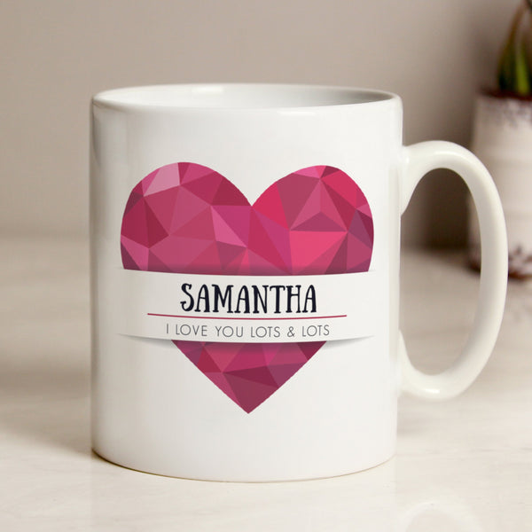 Personalised Love Heart Mug
