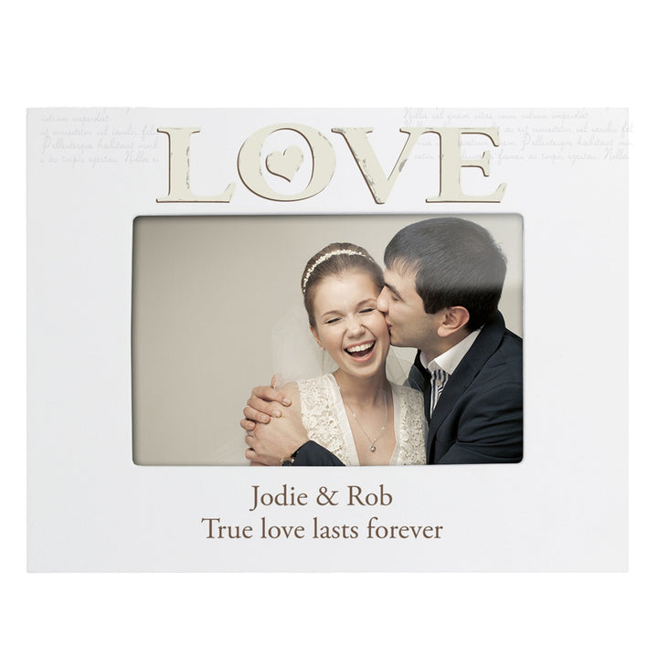 Personalised Love White 6x4 Photo Frame