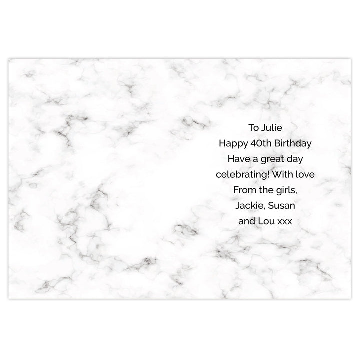 Personalised Marble and Rose Gold Birthday Card