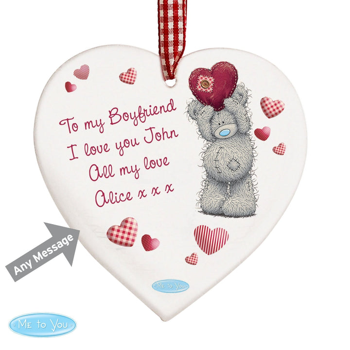 Personalised Me To You Heart Wooden Decoration