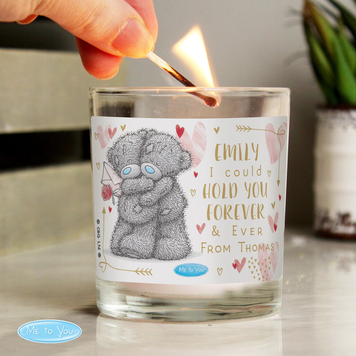 Personalised Me To You Hold You Forever Scented Jar Candle