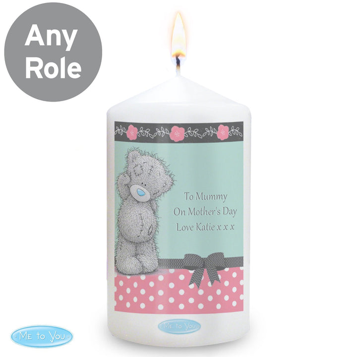 Personalised Me To You Pastel Polka Dot for Her Pillar Candle