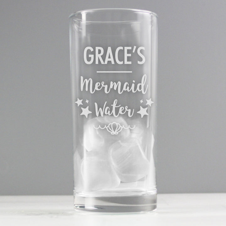 Personalised Mermaid Water Hi Ball Glass