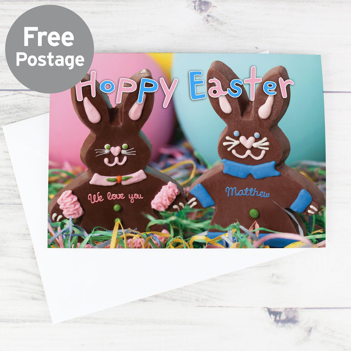 Personalised Milk Chocolate Bunny Card