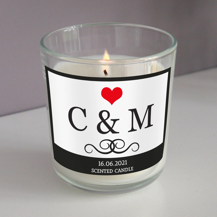 Personalised Monogram Scented Jar Candle
