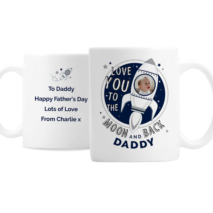 Personalised Moon & Back Photo Upload Mug - Father's Day gift