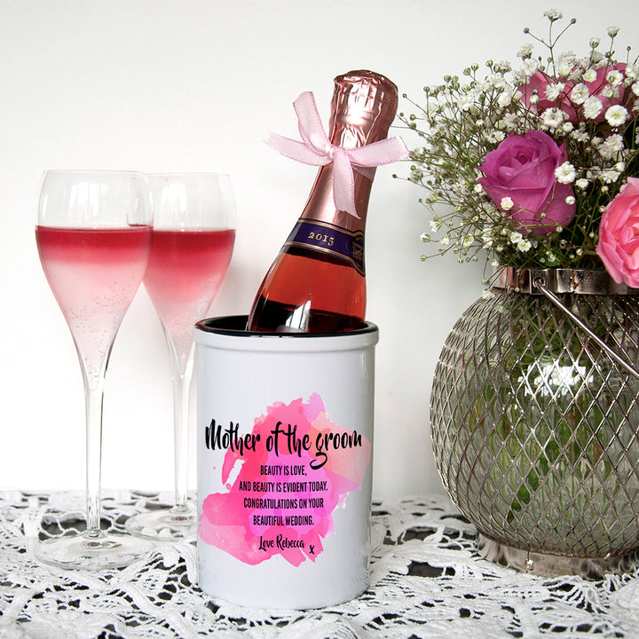 Personalised Mother of the Groom Miniature Champagne Bucket