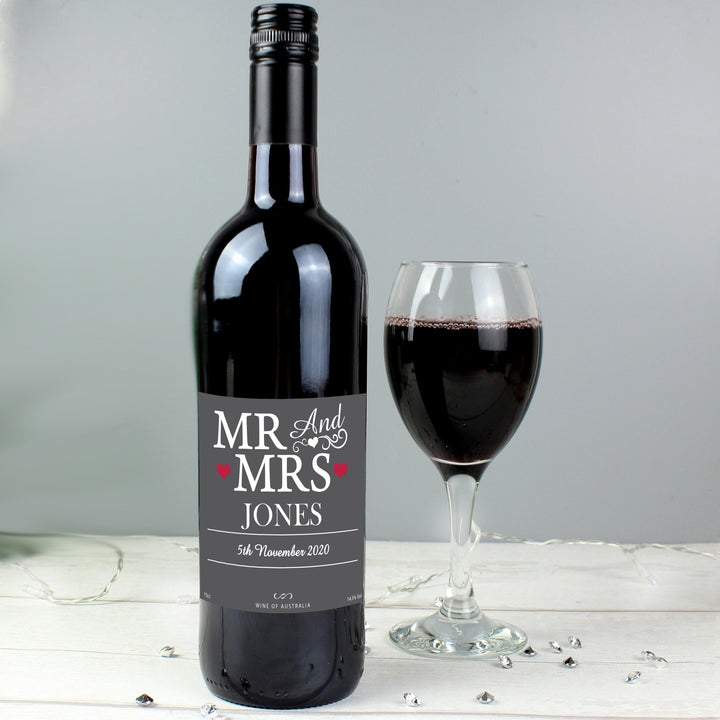 Personalised Mr & Mrs Red Wine