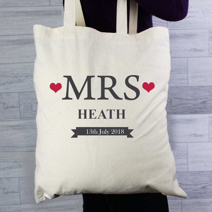 Personalised Mrs Cotton Bag