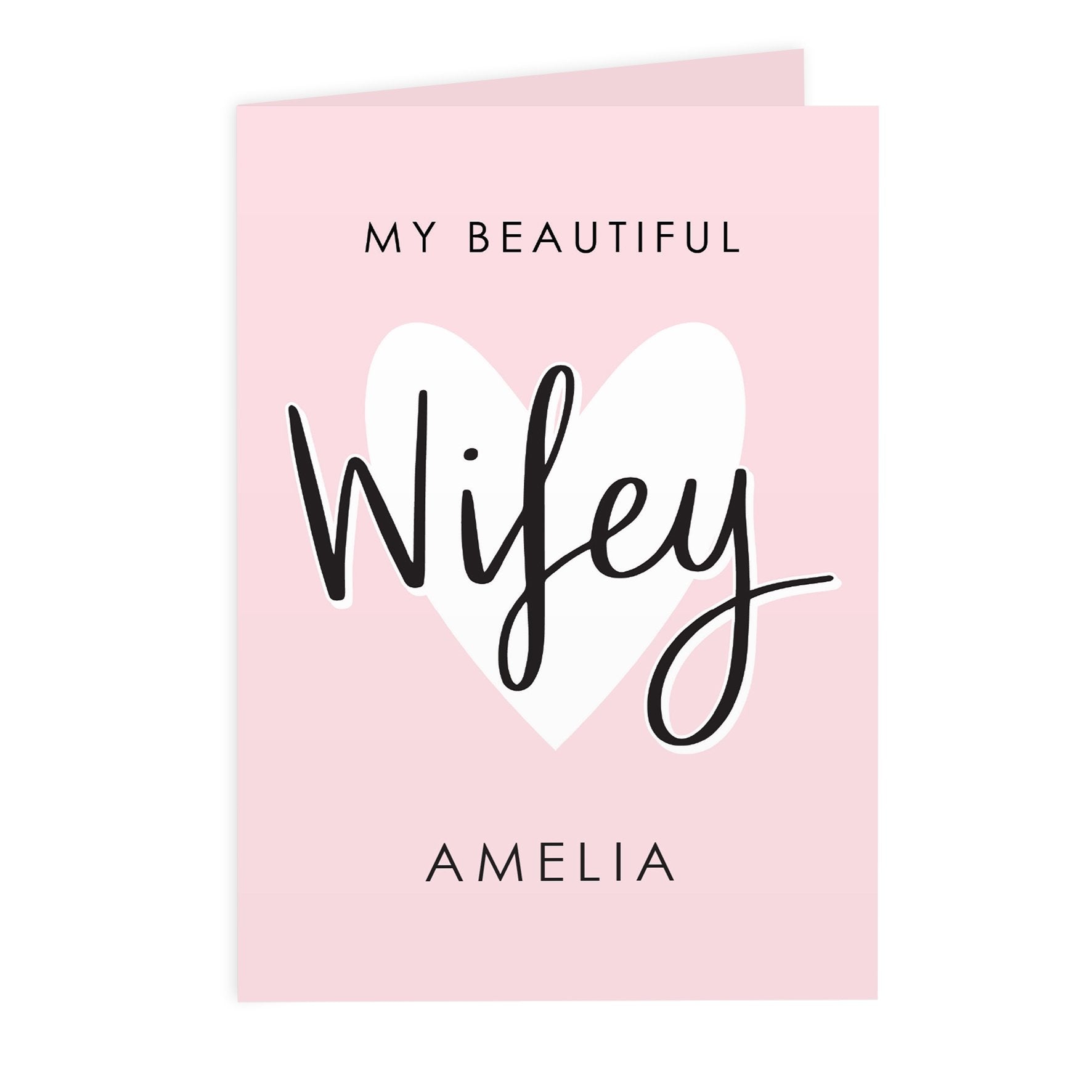 Personalised My Beautiful Wifey Card