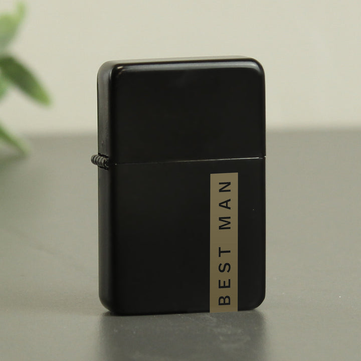 Personalised Name Only Black Lighter - Father's Day gift