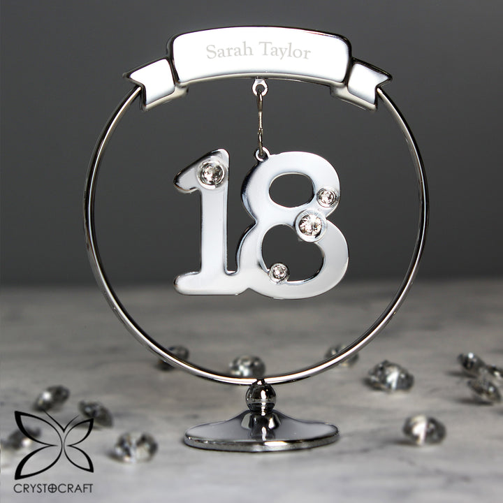 Personalised Name Only Crystocraft 18th Celebration Ornament