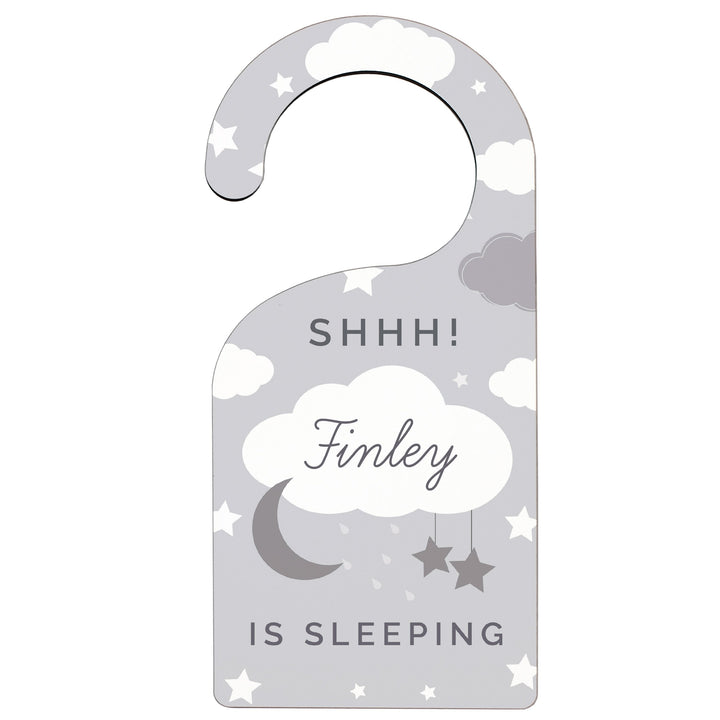 Personalised New Baby Moon & Stars Door Hanger