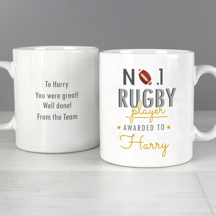 Personalised No.1 Rugby Player Mug