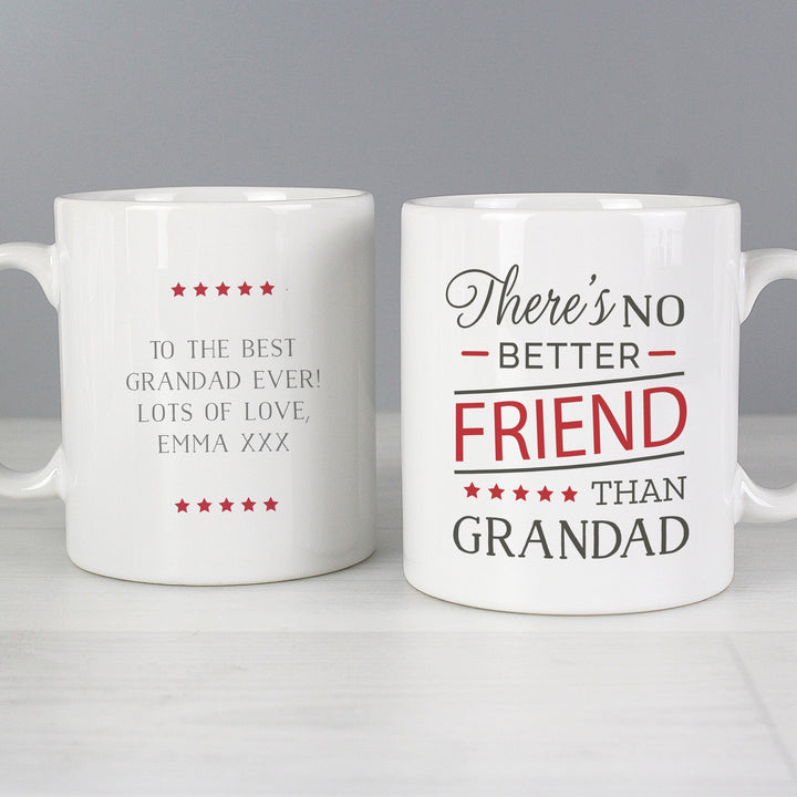 Personalised 'No Better Friend Than Grandad' Mug