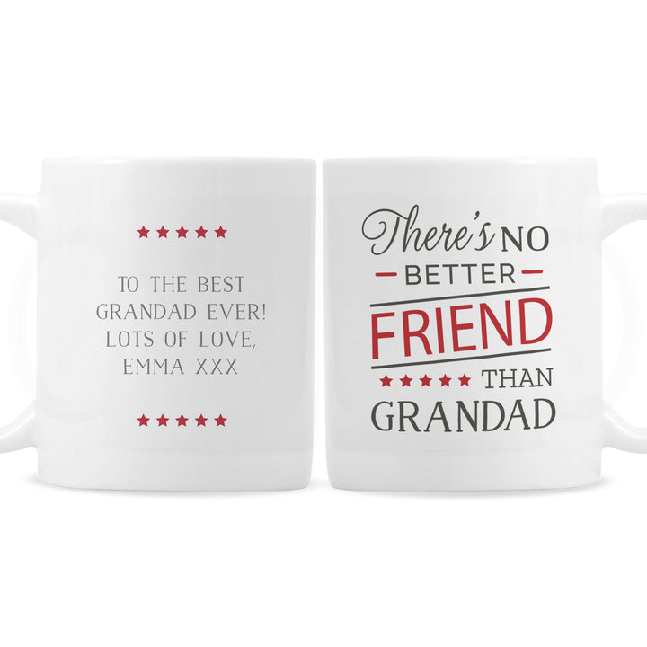 Personalised 'No Better Friend Than Grandad' Mug