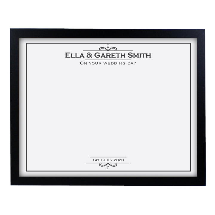 Personalised Occasion Black Signing Framed Print