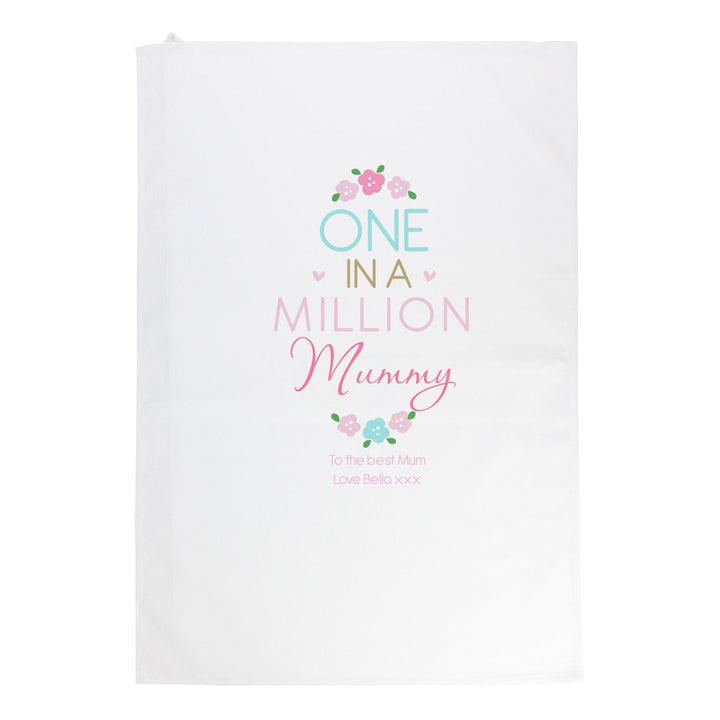 Personalised One in a Million White Tea Towel