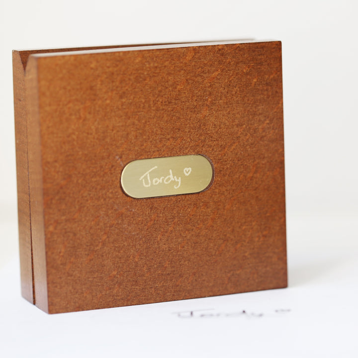 Personalised Own Handwriting Compass with Timber Box