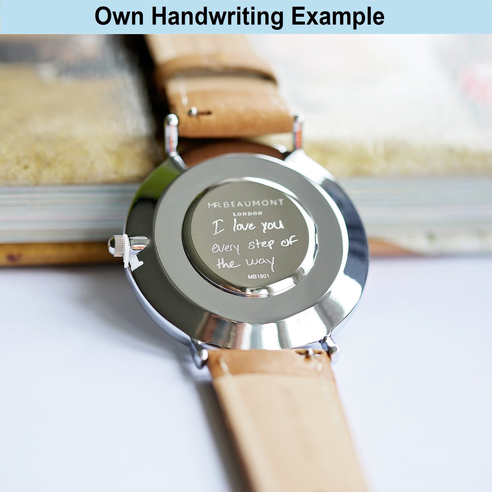 Personalised Own Handwriting Elie Beaumont Oxford Vegan Watch