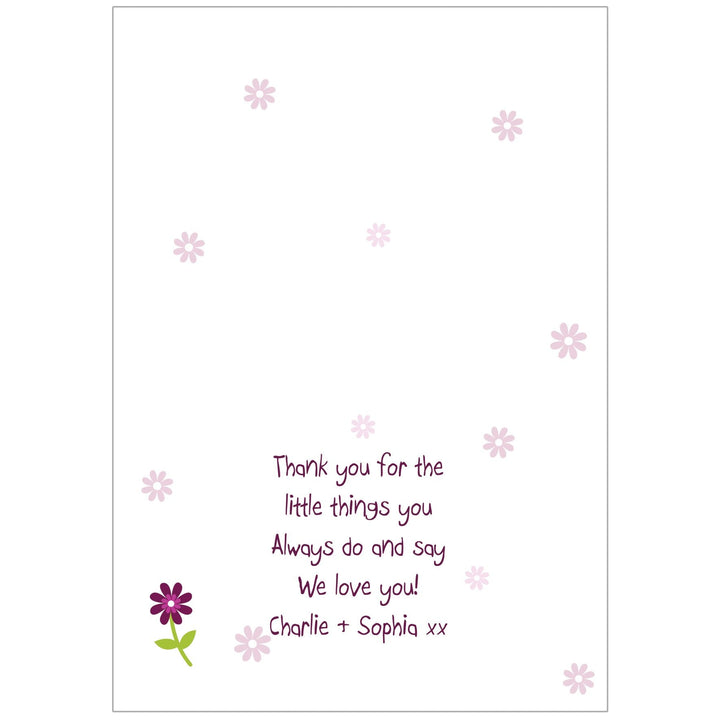 Personalised Patchwork Flowers Card