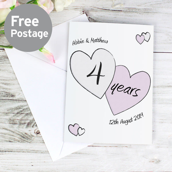 Personalised Perfect Love Anniversary Card