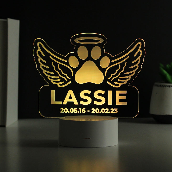 Personalised Pet Memorial Colour Changing LED Light