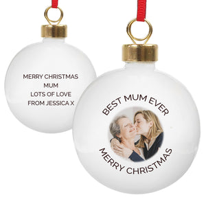 Personalised Photo Bauble For Christmas Tree, Perfect For New Baby's 1st Xmas