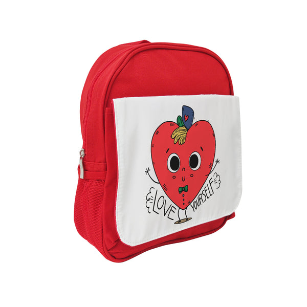 Personalised Photo Red Kids Backpack